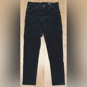 Faherty Stretch Terry 5-Pocket Pants Onyx Faded Black Gray Men’s 33 (Fit 32x31)